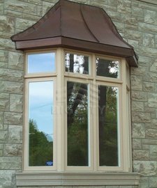Bay windows outside of a home