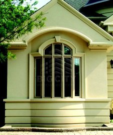 Bow windows in a home