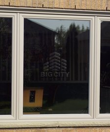 Casement window in a brick home