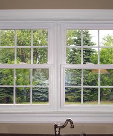 Double hung tilt in a house