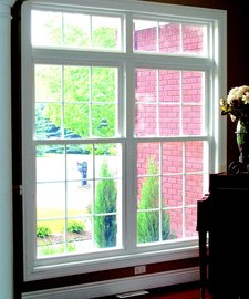 Single hung tilt window view from inside a home