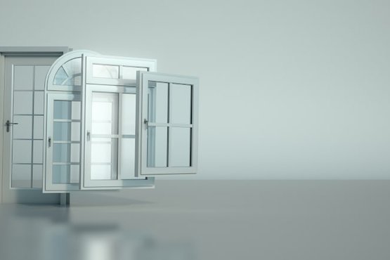 Different sized windows and doors